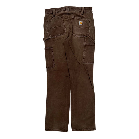 Carhartt Carpenter Trousers - 28W UK 8 Brown Cotton