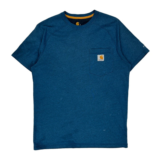 Carhartt T-Shirt - Small Blue Cotton