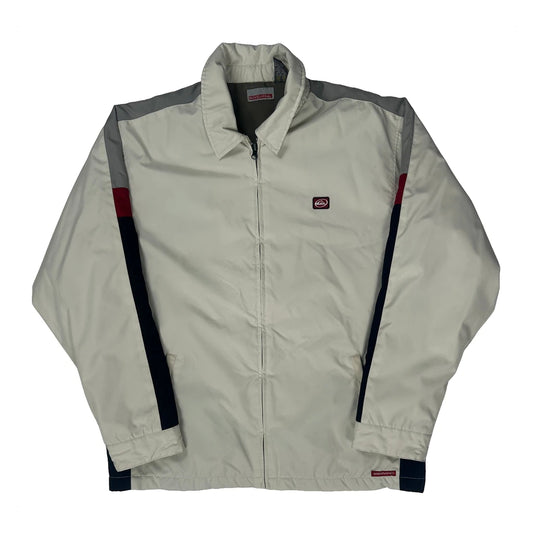 Quiksilver Striped Windbreaker - Large White Polyester