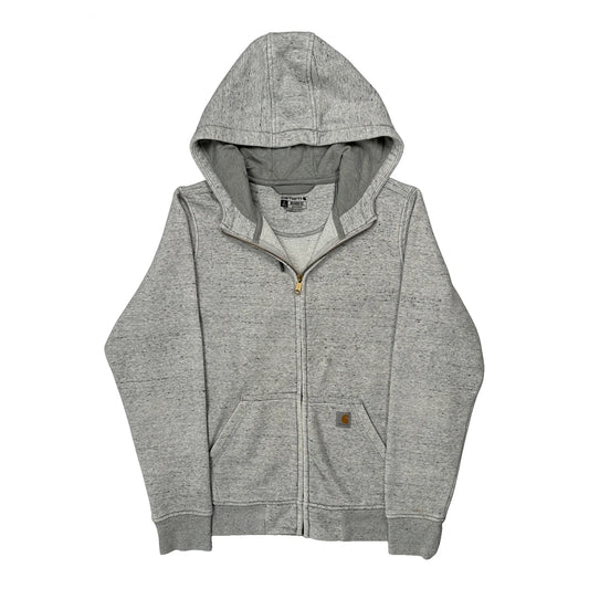 Relaxed Fit Carhartt Hoodie - Large Grey Cotton Blend