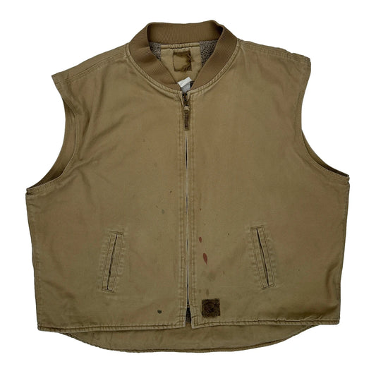 Vintage Unbranded Gilet - 4XL Khaki Cotton