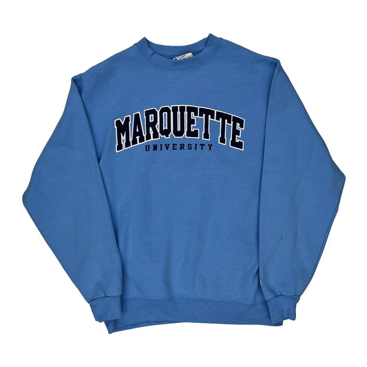 Marquette University Champion College Sweatshirt - Medium Blue Cotton Blend