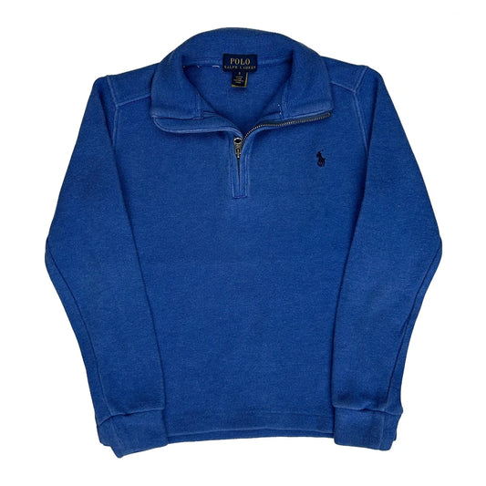 Age 6 Polo By Ralph Lauren 1/4 Zip - Small Blue Knitted