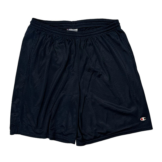 Vintage Champion Sport Shorts - Large Black Polyester