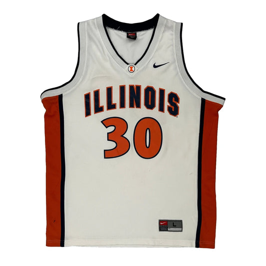 Illinois Nike Jersey - Large White Polyester