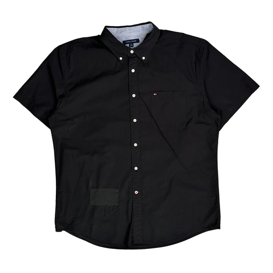 Tommy Hilfiger Short Sleeve Shirt - XL Black Cotton