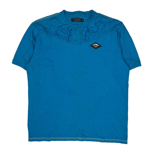 Vintage Coogi Graphic T-Shirt - 2XL Blue Cotton