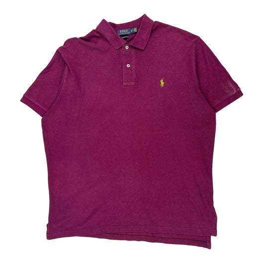 Polo By Ralph Lauren Polo Shirt - XL Purple Cotton