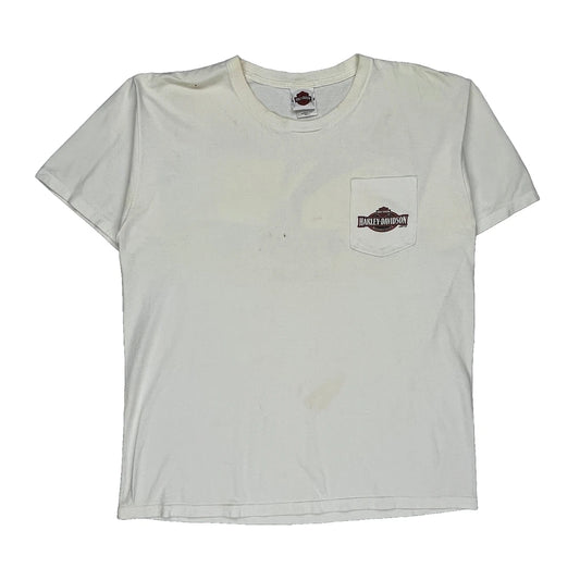 Made In USA Harley Davidson Graphic T-Shirt - XL White Cotton