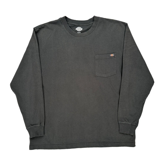 Dickies Long Sleeve T-Shirt - XL Grey Cotton