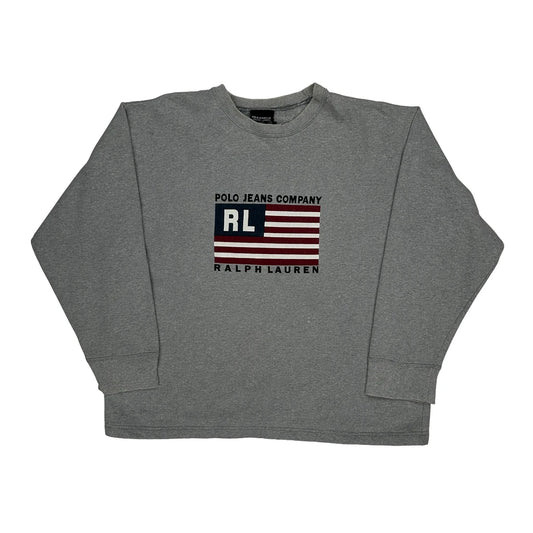 Polo Jeans Company Ralph Lauren Sweatshirt - Medium Grey Cotton Blend