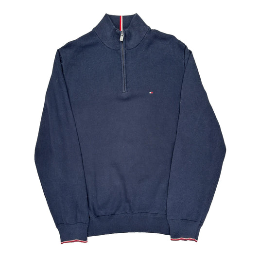 Tommy Hilfiger 1/4 Zip - XL Navy Cotton