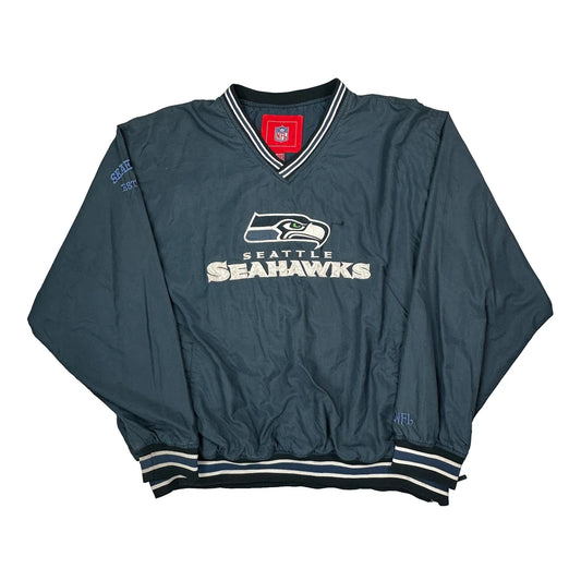 Seattle Seahawks Nfl Football Windbreaker - 2XL Blue Polyester