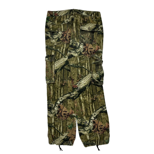 Mossy Oak Camo Cargo Trousers - 28″ Waist Camo Cotton Blend