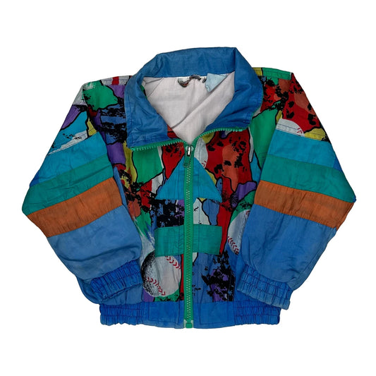 Age 4 Unbranded Graphic Bomber Jacket - XS Multicoloured Polyester