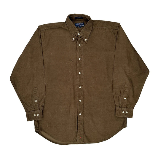 Hathaway Sport Shirt - Medium Brown Cotton