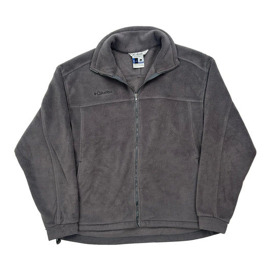Columbia Fleece Jacket - Large Grey Polyester