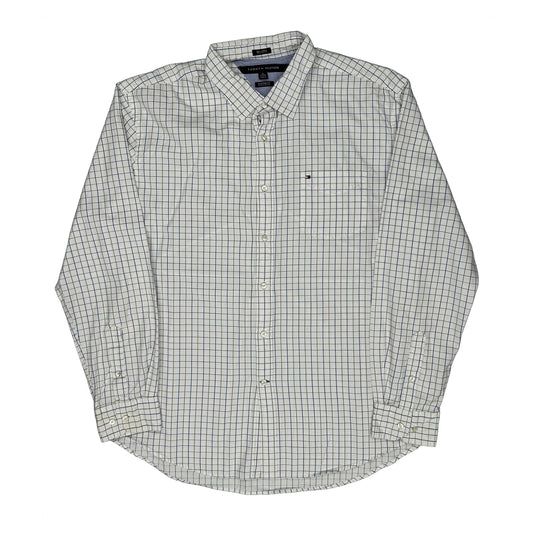 Tommy Hilfiger Checked Shirt - XL White Cotton