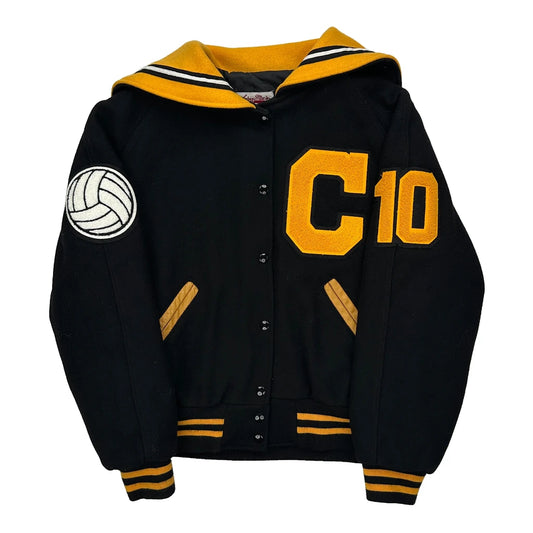 Vintage Shelly Johnny Mac'S Varsity Jacket - XL Black Wool