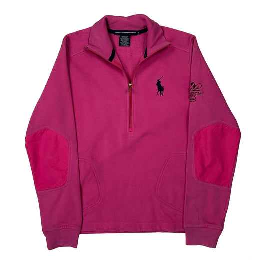 Vintage Big Pony Ralph Lauren 1/4 Zip - Medium Pink Cotton