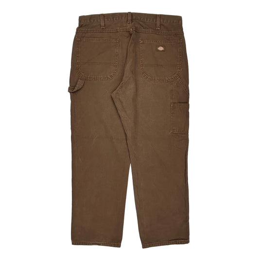 Dickies Carpenter Trousers - 36W 30L Brown Cotton