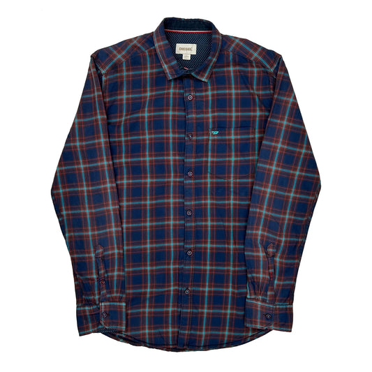 Diesel Checked Shirt - Medium Blue Cotton