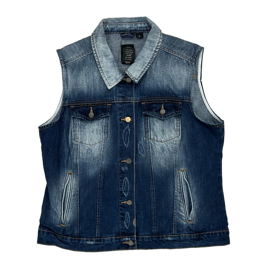 Harley Davidson Denim Gilet - XL Blue Cotton