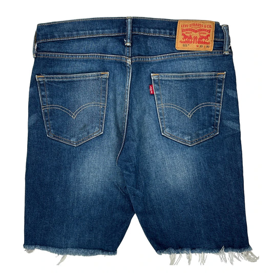 Levis Denim Shorts - 32W 9L Blue Cotton