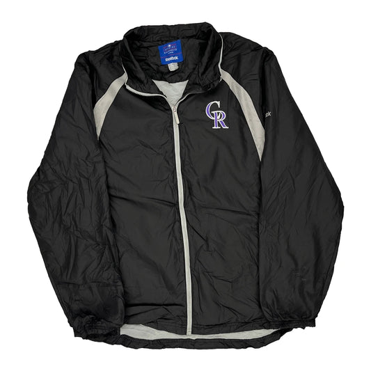 Colorado Rockies Reebok Windbreaker - XL Black Polyester