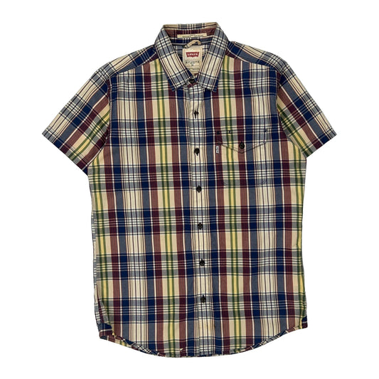 Levis Checked Short Sleeve Shirt - Medium Multicoloured Cotton