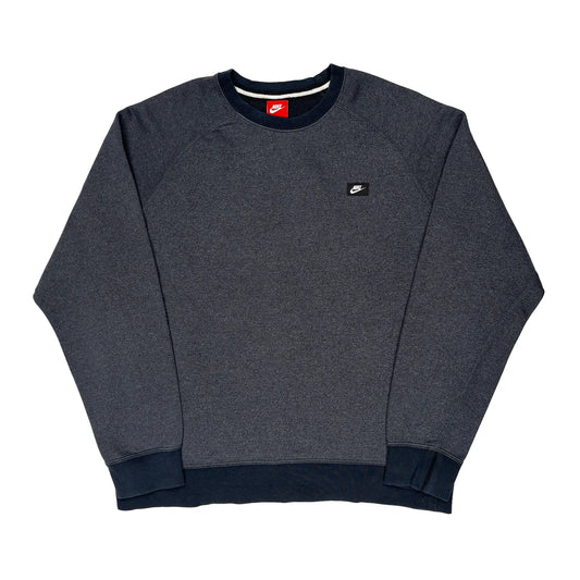 Vintage Nike Sweatshirt - XL Grey Cotton Blend