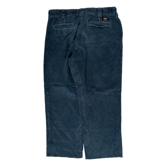 Vintage Dickies Double Knee Cord Trousers - 33W 28L Blue Corduroy