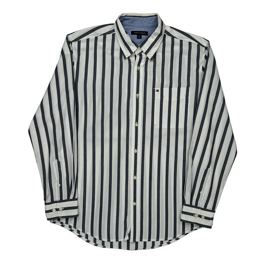 Tommy Hilfiger Striped Shirt - Large Black & White Cotton