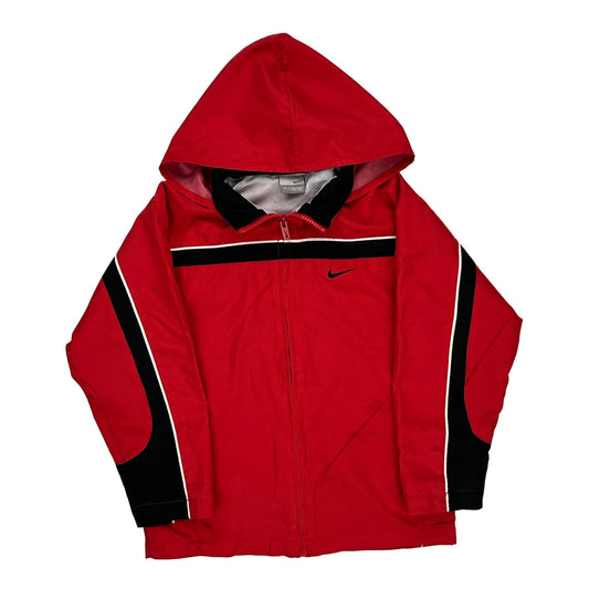 Age 7 Nike Windbreaker - Small Red Polyester