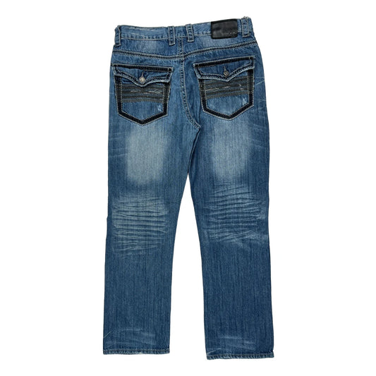 Black Hip Hop Jeans - 32W 32L Blue Cotton