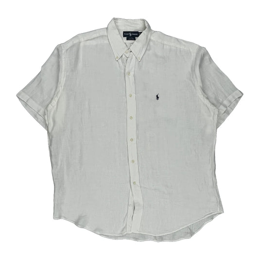 Blake Ralph Lauren Short Sleeve Shirt - XL White Linen