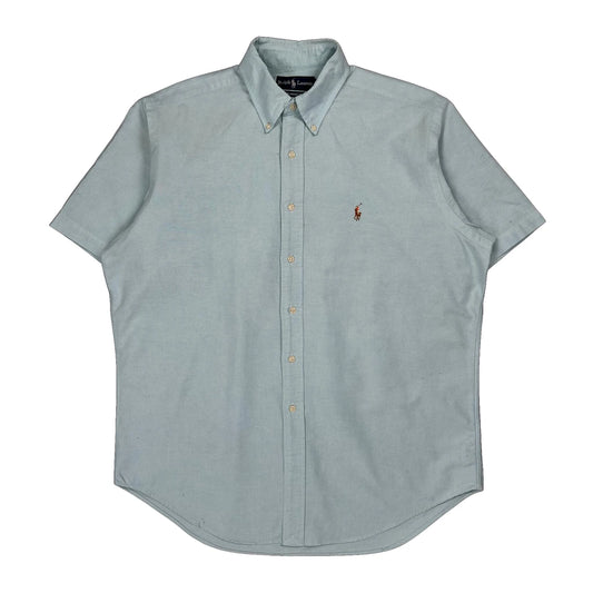 Ralph Lauren Short Sleeve Shirt - Large Blue Cotton