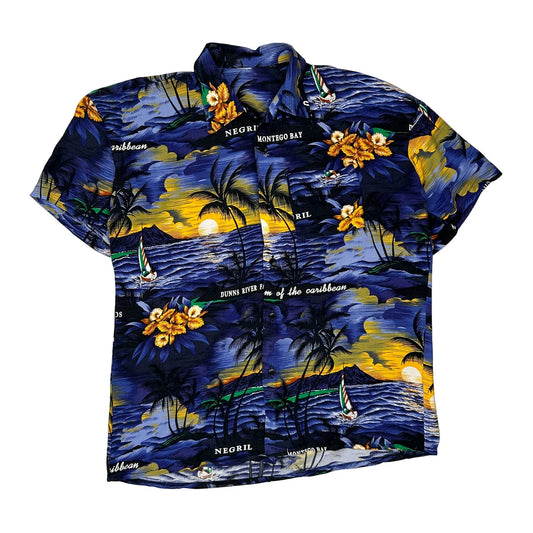 Unbranded Hawaiian Shirt - XL Blue Cotton