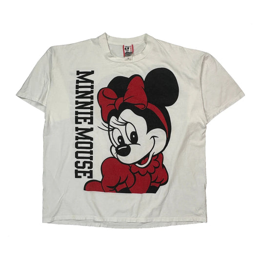 Minnie Mouse Disney Cartoon T-Shirt - 4XL Black Cotton