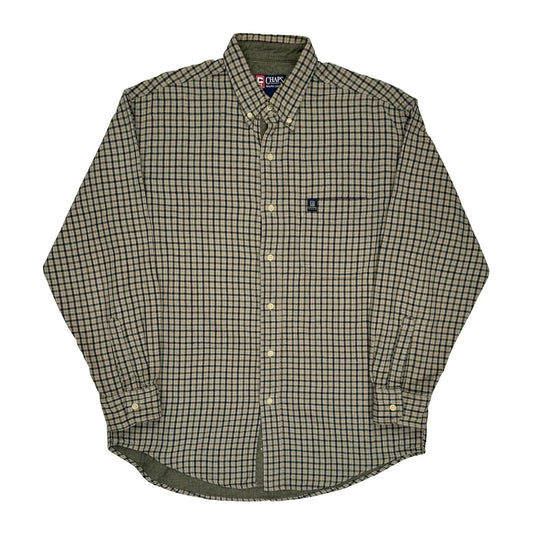 Chaps Ralph Lauren Checked Shirt - Large Beige Cotton