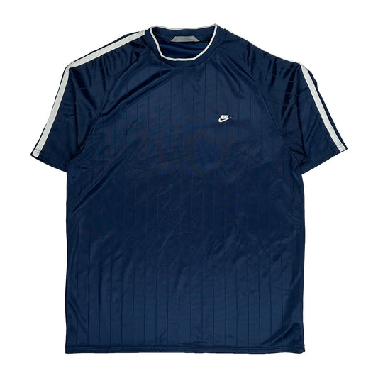 Nike Striped Jersey - XL Blue Polyester