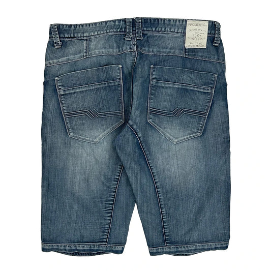 Vintage Projek Raw Cargo Denim Shorts - 38W 13L Blue Denim