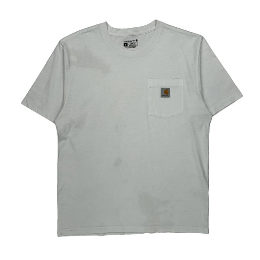 Vintage Carhartt T-Shirt - Medium White Cotton