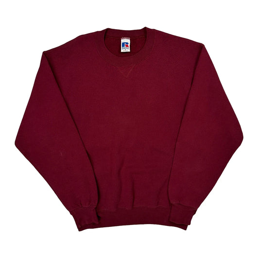Made In USA Russell Athletic Sweatshirt - Medium Burgundy Cotton