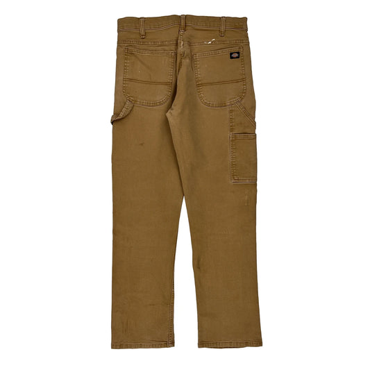 Dickies Cargo Carpenter Trousers - 31W 30L Brown Cotton