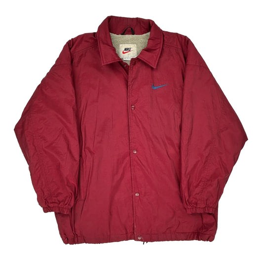 Nike Spellout Jacket - Medium Red Polyester