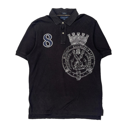 Tommy Hilfiger Polo Shirt - XL Black Cotton