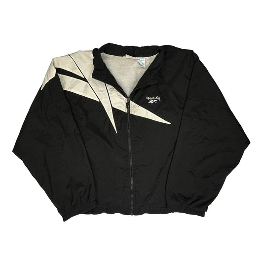 Reebok Windbreaker - XL Black Nylon
