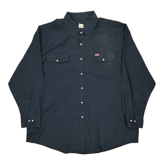 Dickies Shirt - 2XL Navy Polyester Blend