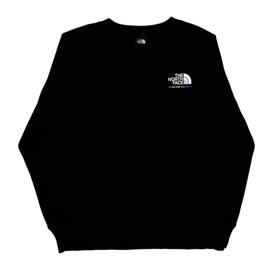 Vintage Never Stop Exploring The North Face Graphic Sweatshirt - Large Black Cotton